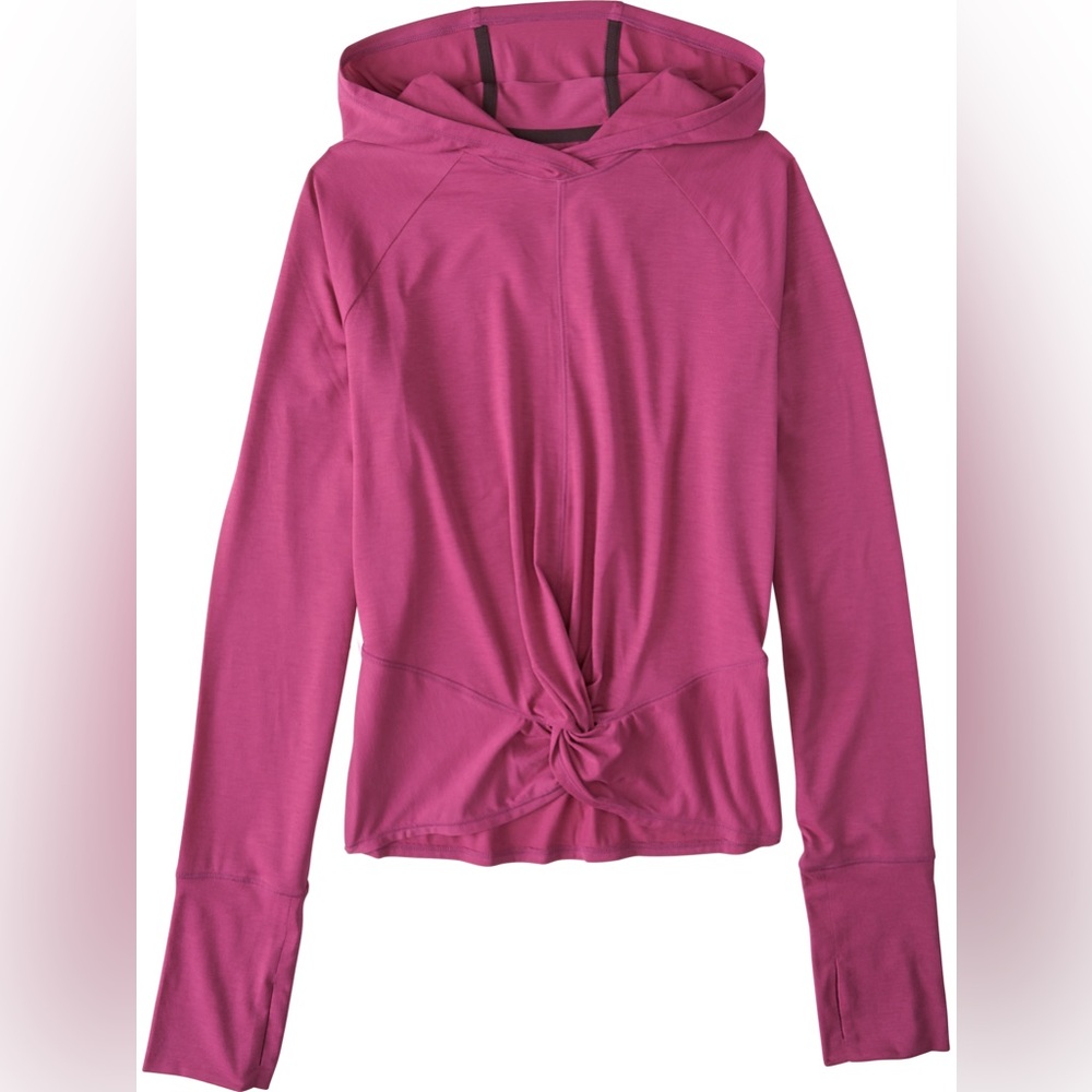 Title Nine Twist Front Training Hoodie | Pink | Lightweight Crop | Small